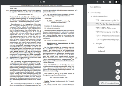 Screenshot eines eingebetteten barrierefreien PDF